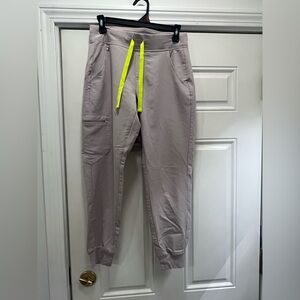 Figs LIMITED EDITION Slate Gray Joggers with Neon Yellow Accents